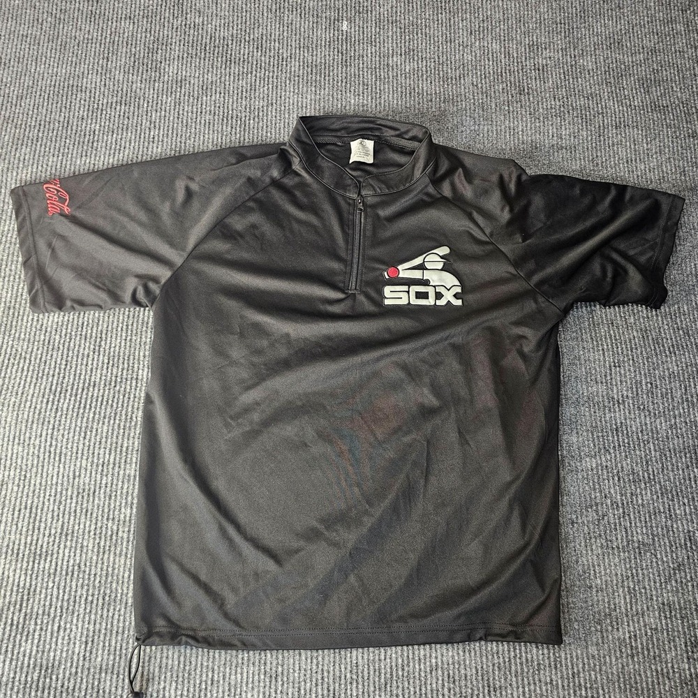 Chicago White Sox Shirt Mens XL Black MLB Baseball 1/4 Zip Associated Premium